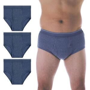Three Wearever Washable Men’s Incontinence Briefs XL Grey Regular Absorbency